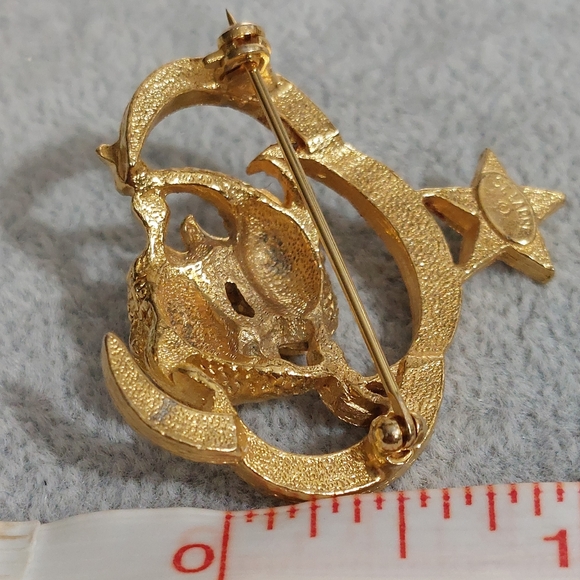 Vintage St. Labre signed Pisces jewelry brooch pin - Picture 8 of 8